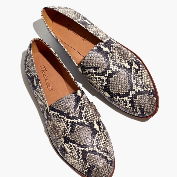 MADEWELL The Alex Loafer In Snake Embossed Leather 9.5 NIB - Picture 2 of 8
